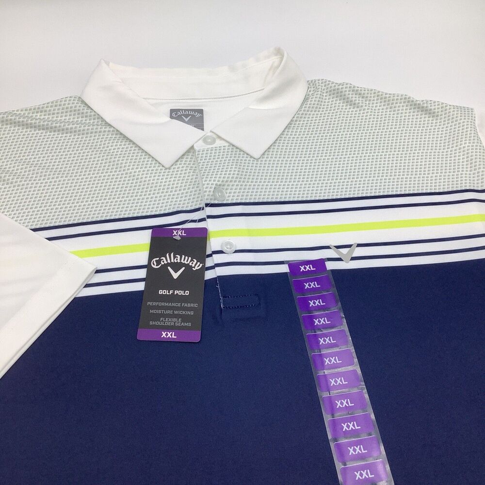 Callaway Mens Opti Dri Short Sleeve Golf Polo Size XXL NWT
